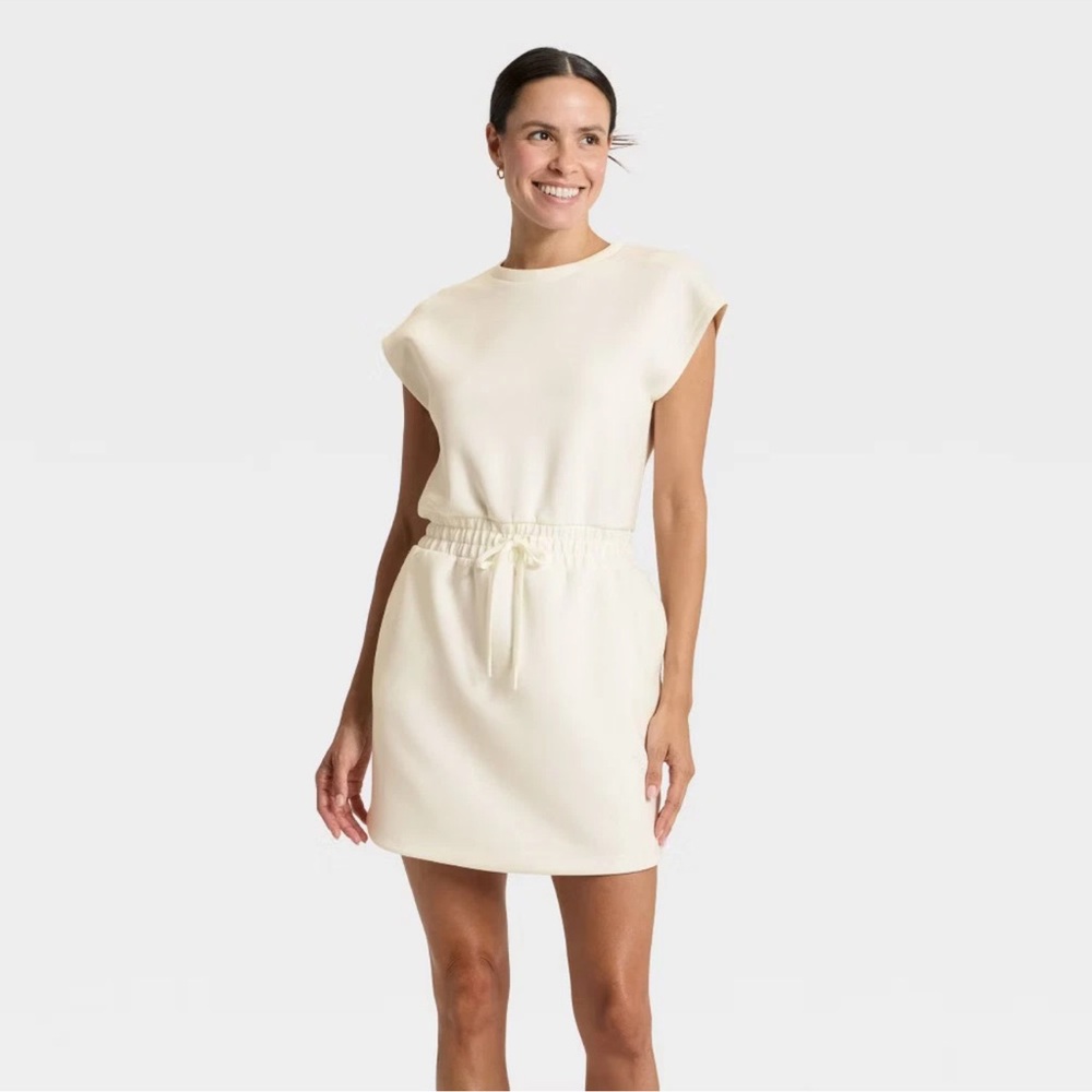All In Motion Airy Sleek Dress w/ Elastic Drawstring Waist,  Crewneck, Pockets 🤍